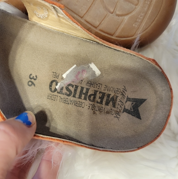 Mephisto Leather Thong Sandals 36 - Picture 7 of 7